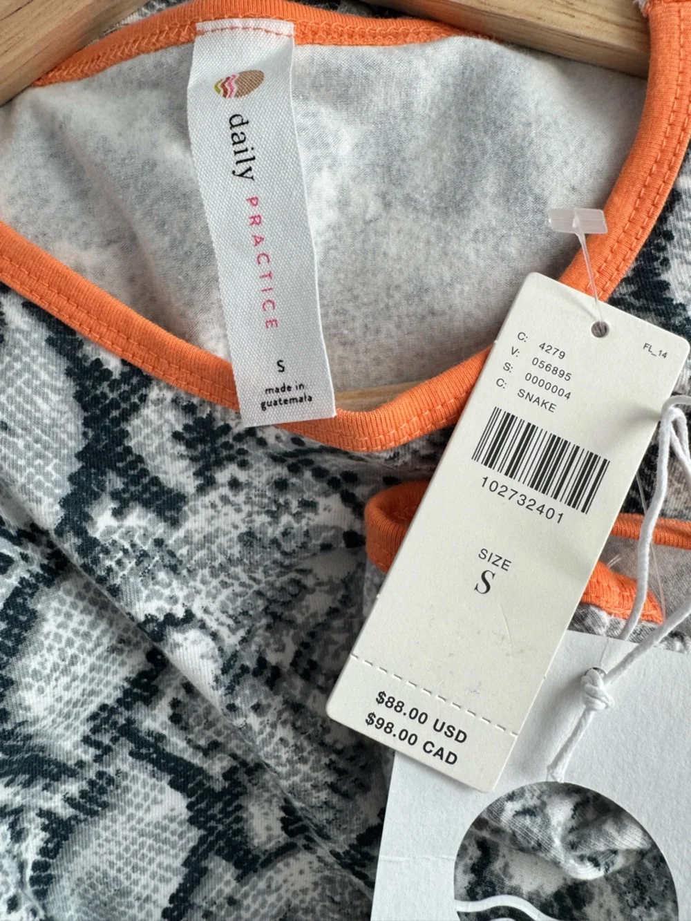 Anthropologie Daily Practice High-Neck Snake Print Ruched Mini Dress Small NWT - Picture 10 of 12